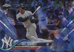 2018 Topps Chrome Sapphire Edition Base Set Gleyber Torres #699 card