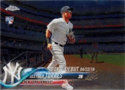 2018 Topps Chrome Update Base Set Gleyber Torres #HMT33 card