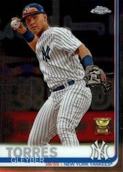 2019 Topps Chrome Base Set Gleyber Torres #86 card