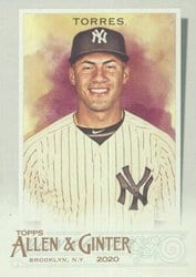 2020 Topps Allen & Ginter Base Set Gleyber Torres #114 card