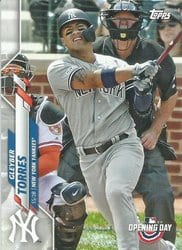 2020 Topps Opening Day Base Set Gleyber Torres #186 card