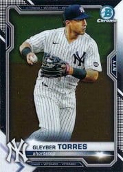 2021 Bowman Chrome Base Set Gleyber Torres #50 card
