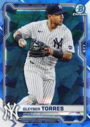 2021 Bowman Chrome Sapphire Edition Base Set Gleyber Torres #50 card