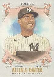 2021 Topps Allen & Ginter Base Set Gleyber Torres #131 card