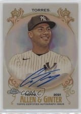 2021 Topps Allen & Ginter Chrome Autographs Gleyber Torres #AGA-GT card