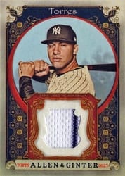 2023 Topps Allen & Ginter Relics (Pattern B) Gleyber Torres #AGRB-GT card
