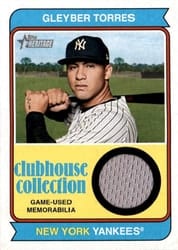 2023 Topps Heritage Clubhouse Collection Relics Gleyber Torres #CCR-GT card