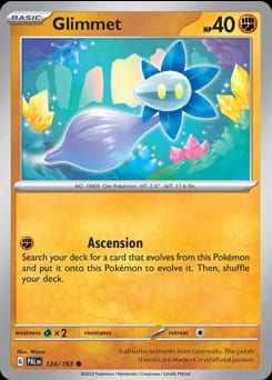 Paldea Evolved Glimmet #124 card