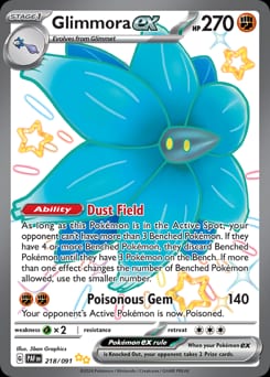 Paldean Fates Glimmora ex #218 card