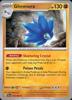 Paldea Evolved Glimmora #126 card