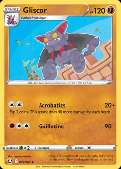 Battle Styles Gliscor #72 card
