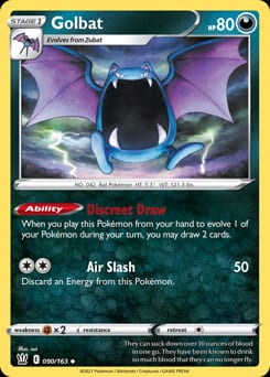 Battle Styles Golbat #90 card