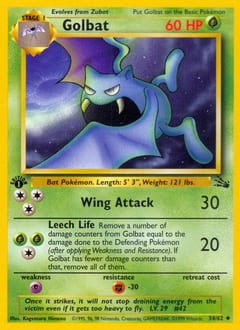 1999 Fossil Golbat #34 card