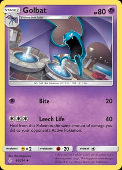Unbroken Bonds Golbat #65 card