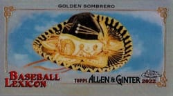2022 Topps Allen & Ginter Chrome Mini Baseball Lexicon Golden Sombrero #BL-17 card