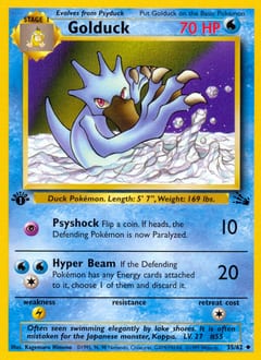 1999 Fossil Golduck #35 card