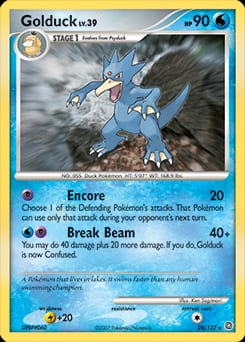2007 Secret Wonders Golduck #28 card