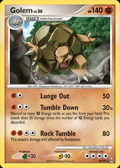 2009 Arceus Golem #19 card
