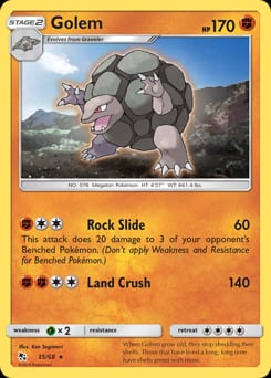 Hidden Fates Golem #35 card