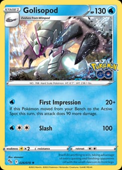 Pokémon GO Golisopod #26 card