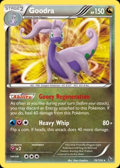 2014 Flashfire Goodra #74 card