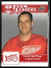 2025-26 Upper Deck Detroit Red Wings Centennial Team Leaders Gordie Howe #181 card