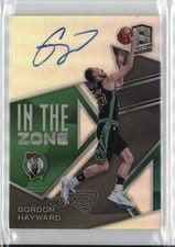 2018 Panini Spectra in the Zone Autographs Gordon Hayward #IZ-GHW card