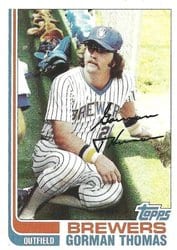 1982 Topps Base Set Gorman Thomas #765 card