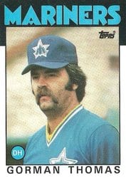 1986 Topps Base Set Gorman Thomas #750 card