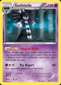 2014 Furious Fists Gothitelle #41 card