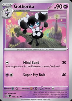 Paldea Evolved Gothorita #91 card