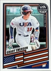 2026 Panini Stars & Stripes Prizm Base Set Grady Emerson #155 card