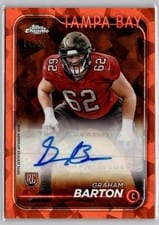 2024 Topps Chrome Sapphire Edition Rookies Autographs Sapphire Graham Barton #RA-GBA card