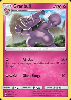 Lost Thunder Granbull #138 card