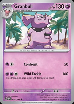 2023 Obsidian Flames Granbull #88 card