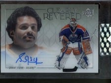 2023-24 Upper Deck Clear Cut Clearly Revered Autos Grant Fuhr #CR-GF card