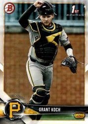 2018 Bowman Draft Base Set Grant Koch #BD-115 card