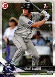 2018 Bowman Draft Base Set Grant Lavigne #BD-186 card