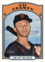 2021 Topps Heritage Minor League Base Set Grant McCray #100 card