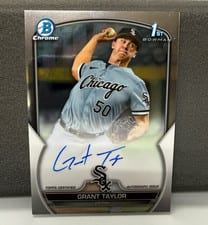 2023 Bowman Draft Chrome Prospect Autographs Grant Taylor #CDA-GT card