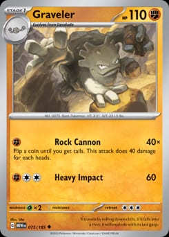 2023 151 Graveler #75 card