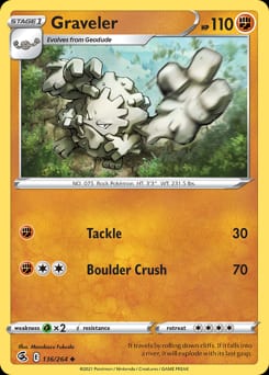 Fusion Strike Graveler #136 card