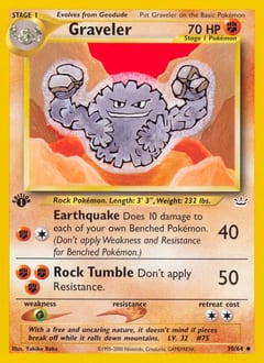 Neo Revelation Graveler #30 card