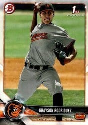 2018 Bowman Draft Base Set Grayson Rodriguez #BD-73 card