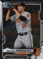 2021 Bowman Chrome Prospects Grayson Rodriguez #BCP-118 card