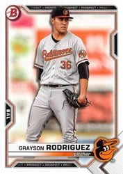2021 Bowman Draft Base Set Grayson Rodriguez #BD-136 card