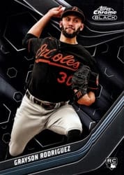 2023 Topps Chrome Black Base Set Grayson Rodriguez #75 card