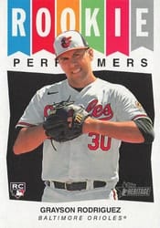 2023 Topps Heritage Rookie Performers Grayson Rodriguez #RP-11 card