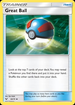Shining Legends Great Ball #60 card