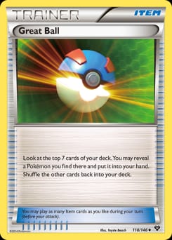 XY Great Ball #118 card
